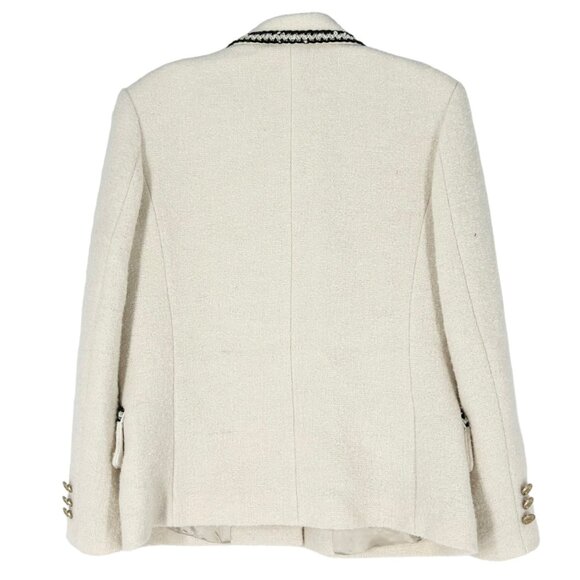 Sandro Noella Single-Breasted Woven Blazer Jacket - Picture 3 of 11